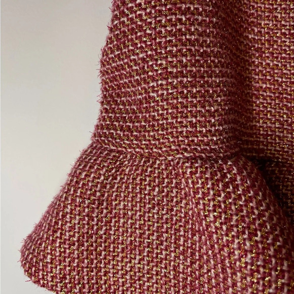 Janie and Jack Girls Pink/ Gold Tweed Boucle Skirt Metallic - Picture 8 of 8